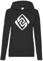 genshin geo bluza damska czarna z kapturem