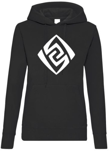 genshin geo bluza damska czarna z kapturem