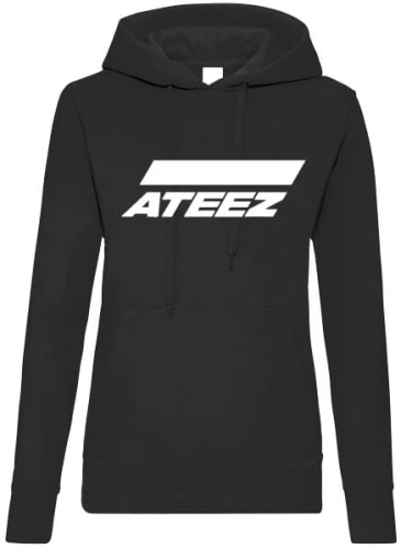 ateez bluza damska z kapturem czarna