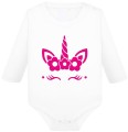 unicorn body z długim rękawem białe