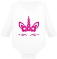 unicorn body z długim rękawem białe
