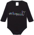 mermaid body czarne holograficzne