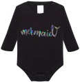 mermaid body czarne holograficzne