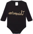 mermaid body czarne złoty brokat