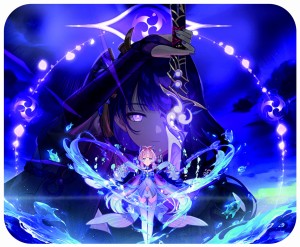 Genshin Impact Raiden Shogun i Kokomi podkładka pod mysz