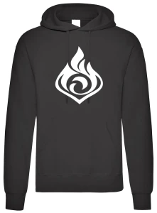 Genshin Impact Pyro bluza męska z kapturem
