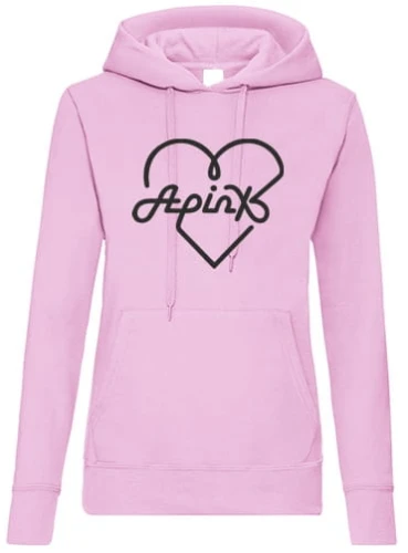 apink bluza damska z kapturem róż