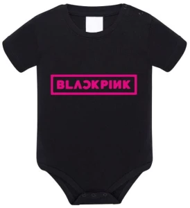 Blackpink body niemowlęce z krótkim rękawem