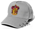 gryffindor czapka z ringami szara