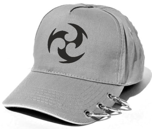 genshin electro czapka szara z ringami