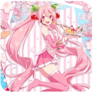 Vocaloid Hatsune Miku Pink podkładka pod kubek