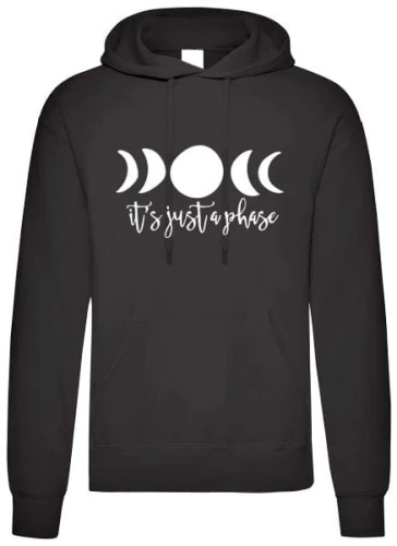 it's just a phase bluza męska czarna