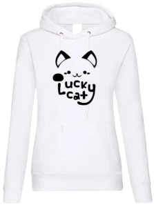 Lucky Cat bluza damska z kapturem
