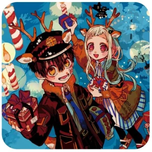 Jibaku Shounen Hanako-kun świąteczna podkładka pod kubek