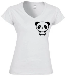 Panda koszulka damska V