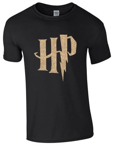 czarna i złoty brokat