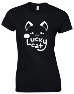 Lucky cat koszulka damska