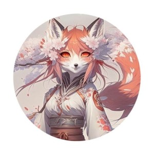 Przypinka Kitsune Girl