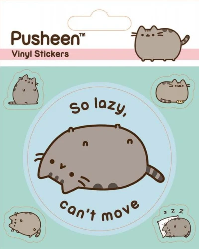 naklejki pusheen lazy
