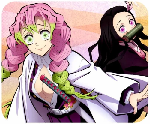 kimetsu no yaiba mitsuri i nezuko podkładka