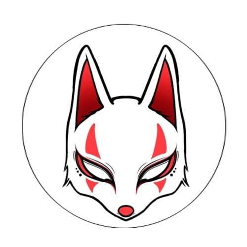 kitsune mask przypinka