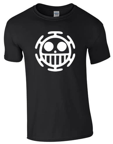 one piece koszulka męska czarna