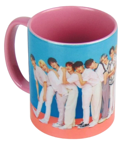 różowy kubek seventeen kpop
